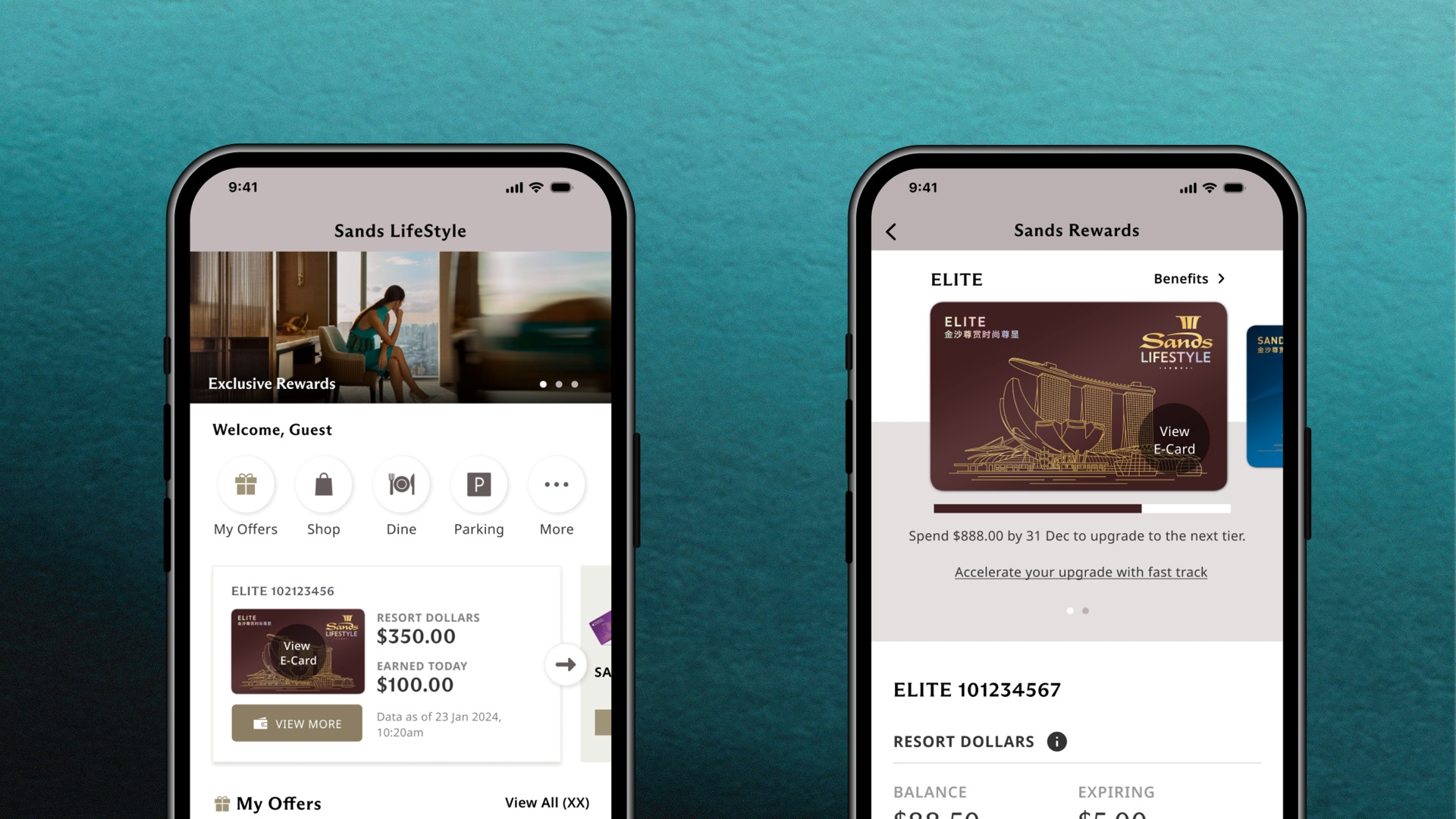 Marina Bay Sands Mobile App Trips Module