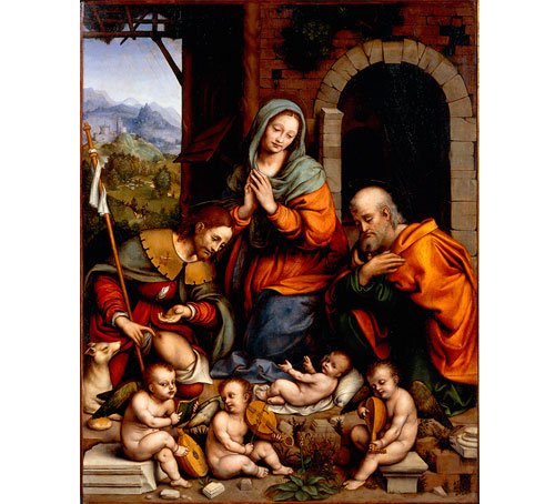 잠피에트리노(잔 피에트로 리졸리)의 성 로슈의 아기 예수 경배(Adoration of the Child with Saint Roch)