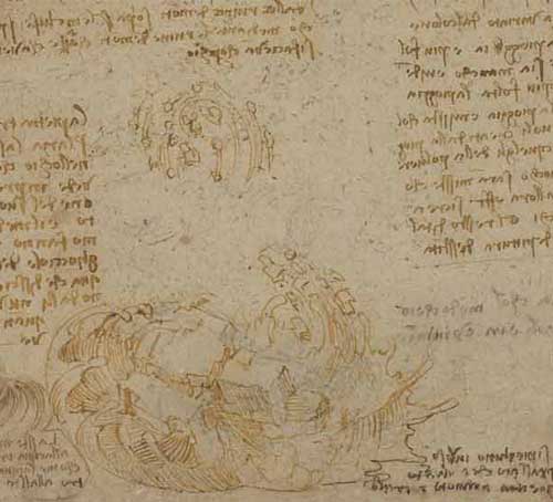 Drawing of a Flood 1516—17 F.215 recto  Leonardo da Vinci Codex Atlanticus