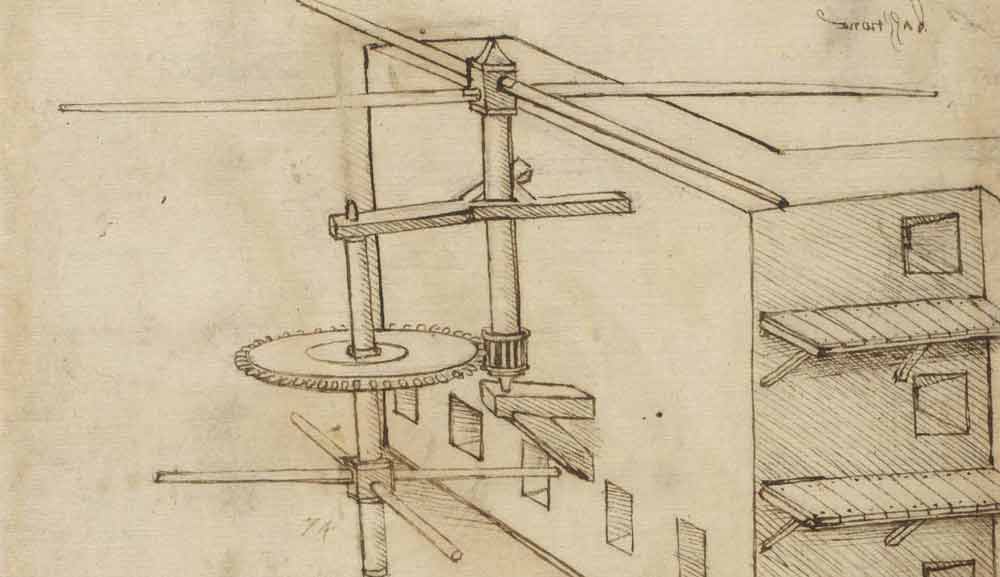 방적형 날개 1478—80년경, F.89 오른쪽 페이지, 레오나르도 다빈치, 코덱스 아틀란티쿠스