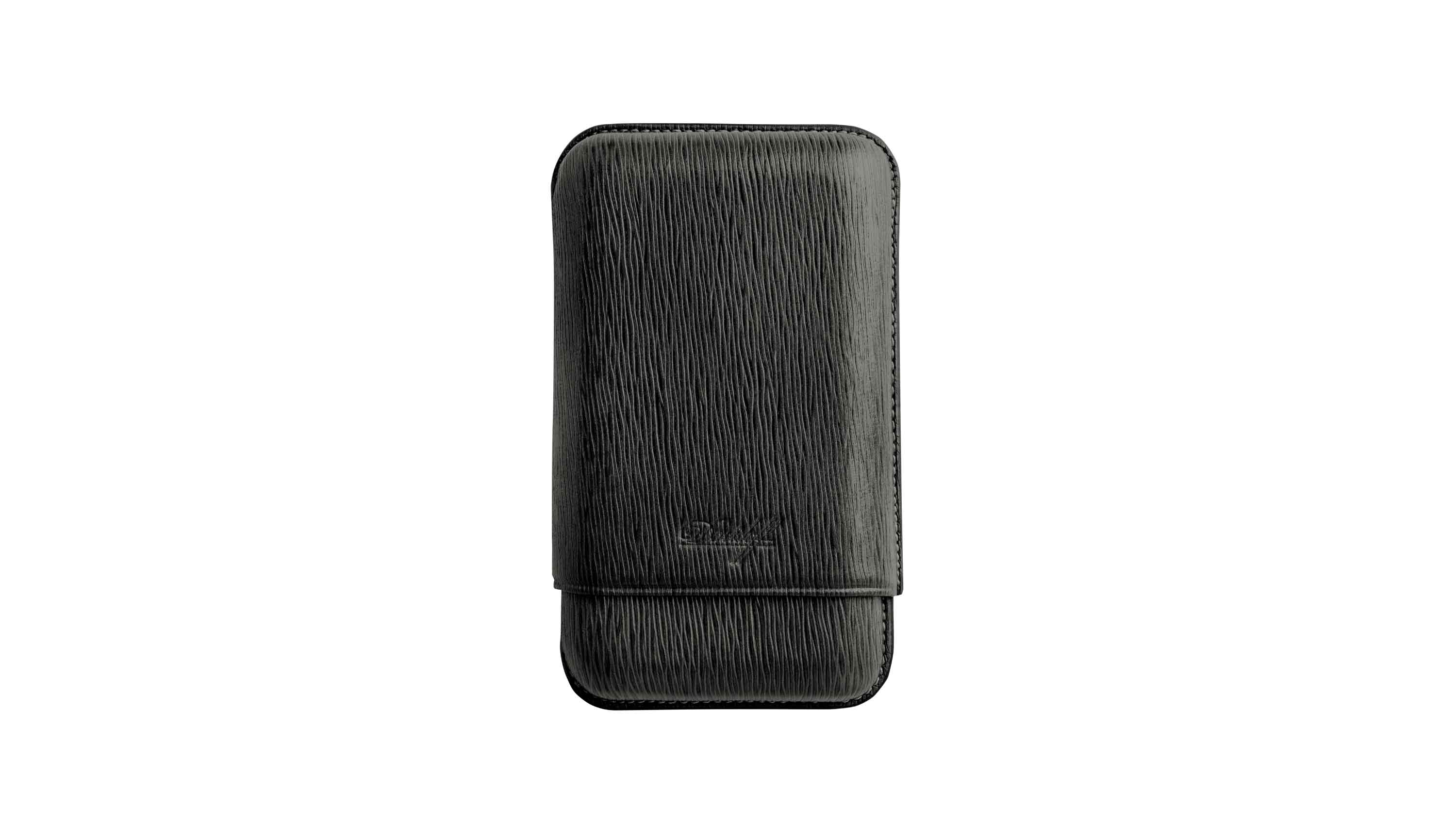 Buffalo Leather Cigar Case Black