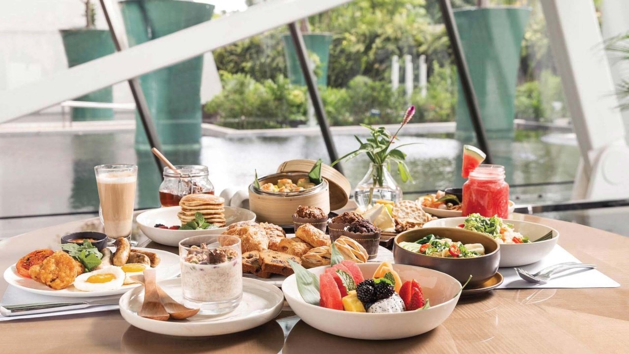 Hotel breakfast at RISE Singapore, at Marina Bay Sands