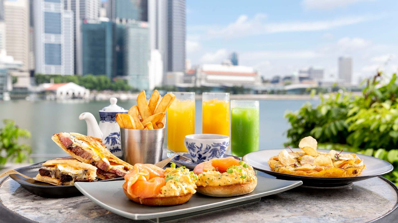 Brunch items served at Bread Street Kitchen, Marina Bay Sands