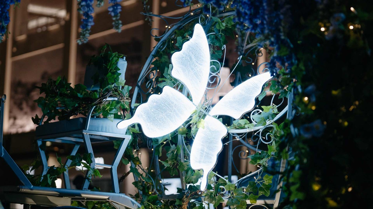 Illuminated butterfly for Taylor Swift | The Eras Tour Trail 'Fearless' at Marina Bay Sands