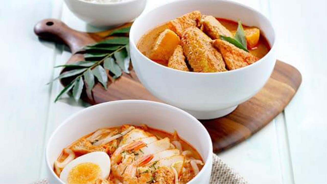 Rice, curry and laksa from Toastbox, a popular casual dining restaurant in Singapore